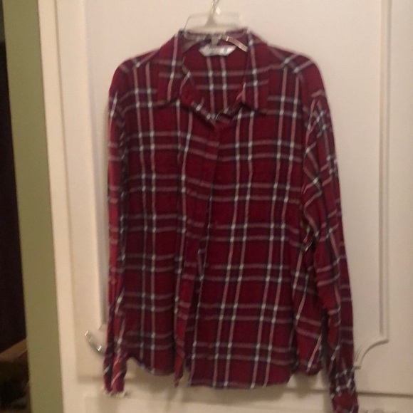 🛍️Red and black and white plaids. Lee riders - Picture 1 of 3